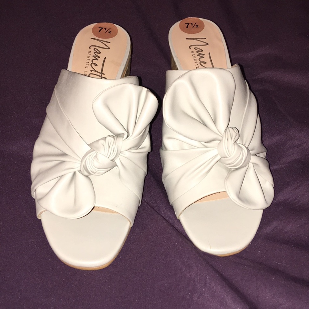 New Nanette Lepore mules Cream 7.5